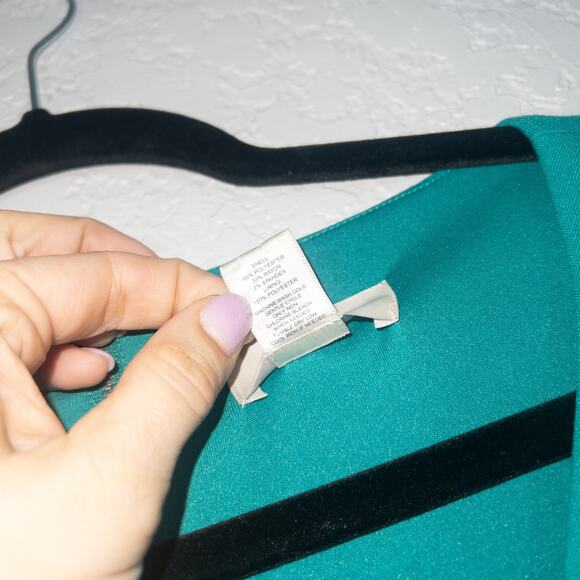 Loft Green Sleeveless V-Neck Dress Size 4 - Picture 4 of 7